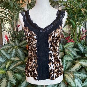 Venus Silk & Lace Leopard Camisole